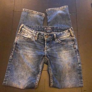 Silver Berkley Jeans - Sz 28 x 32 Acid Wash